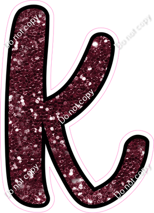 CUL 23.5" Individuals - Burgundy Sparkle k