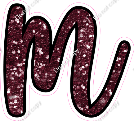 CUL 23.5" Individuals - Burgundy Sparkle m