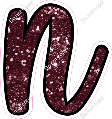 CUL 23.5" Individuals - Burgundy Sparkle n