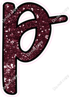 CUL 23.5" Individuals - Burgundy Sparkle p