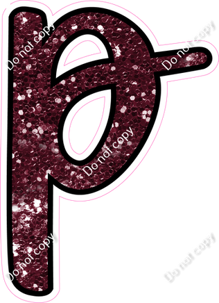 CUL 23.5" Individuals - Burgundy Sparkle p