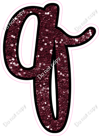 CUL 23.5" Individuals - Burgundy Sparkle q
