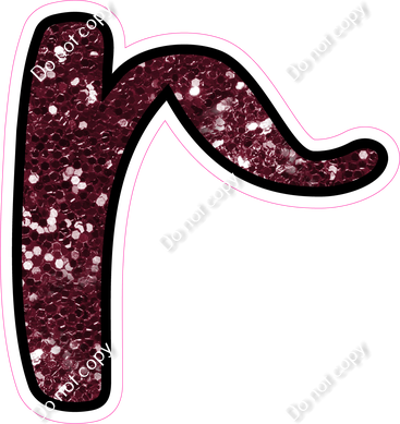 CUL 23.5" Individuals - Burgundy Sparkle r