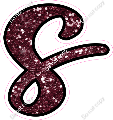 CUL 23.5" Individuals - Burgundy Sparkle s