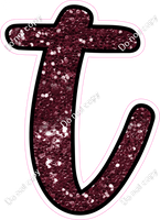 CUL 23.5" Individuals - Burgundy Sparkle t