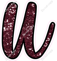 CUL 23.5" Individuals - Burgundy Sparkle u