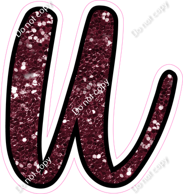 CUL 23.5" Individuals - Burgundy Sparkle u