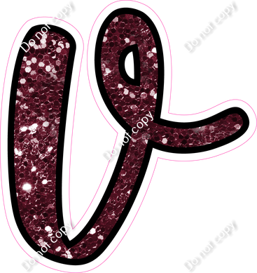 CUL 23.5" Individuals - Burgundy Sparkle v