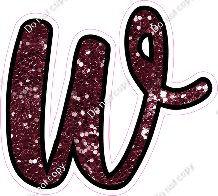 CUL 23.5" Individuals - Burgundy Sparkle w