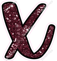 CUL 23.5" Individuals - Burgundy Sparkle x