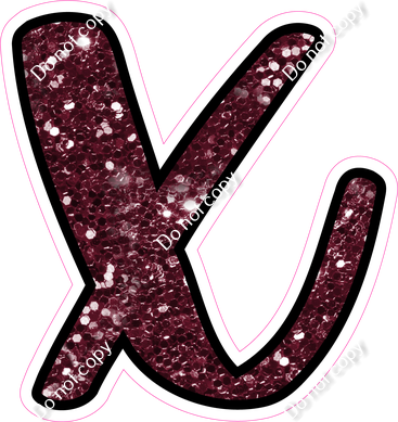 CUL 23.5" Individuals - Burgundy Sparkle x