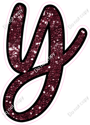 CUL 23.5" Individuals - Burgundy Sparkle y