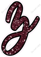 CUL 23.5" Individuals - Burgundy Sparkle z