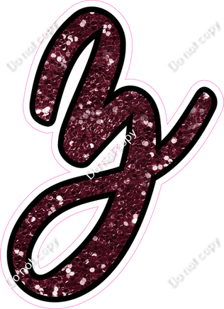 CUL 23.5" Individuals - Burgundy Sparkle z