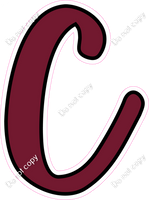 CUL 23.5" Individuals - Flat Burgundy C