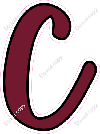 CUL 23.5" Individuals - Flat Burgundy C