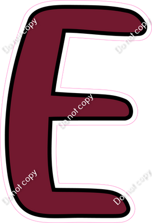 CUL 23.5" Individuals - Flat Burgundy E