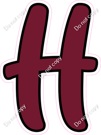 CUL 23.5" Individuals - Flat Burgundy H