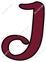 CUL 23.5" Individuals - Flat Burgundy J