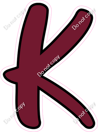 CUL 23.5" Individuals - Flat Burgundy K