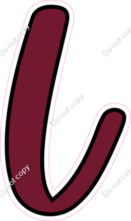 CUL 23.5" Individuals - Flat Burgundy L