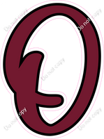 CUL 23.5" Individuals - Flat Burgundy O