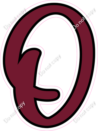 CUL 23.5" Individuals - Flat Burgundy O