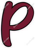 CUL 23.5" Individuals - Flat Burgundy P