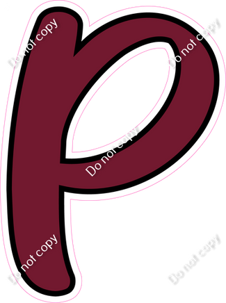 CUL 23.5" Individuals - Flat Burgundy P