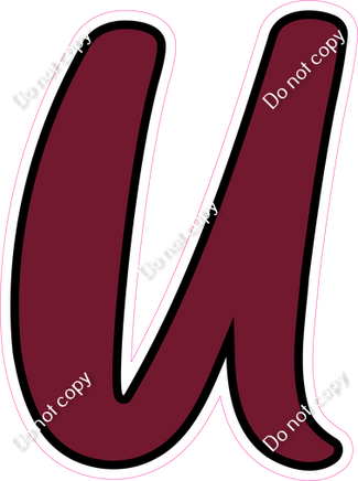 CUL 23.5" Individuals - Flat Burgundy U
