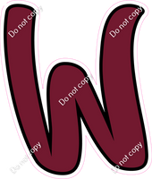 CUL 23.5" Individuals - Flat Burgundy W