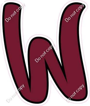 CUL 23.5" Individuals - Flat Burgundy W