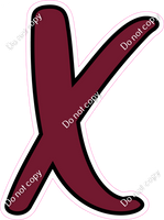 CUL 23.5" Individuals - Flat Burgundy X