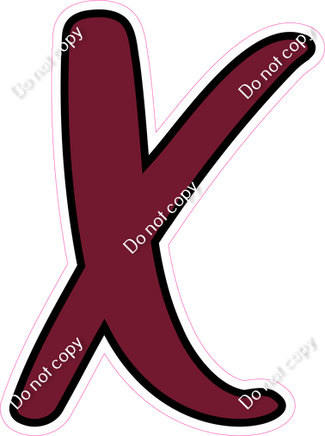 CUL 23.5" Individuals - Flat Burgundy X