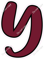 CUL 23.5" Individuals - Flat Burgundy Y