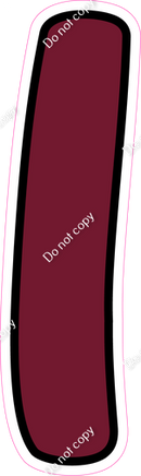 CUL 23.5" Individuals - Flat Burgundy 1