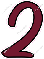 CUL 23.5" Individuals - Flat Burgundy 2