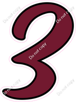 CUL 23.5" Individuals - Flat Burgundy 3