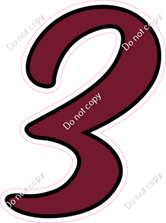 CUL 23.5" Individuals - Flat Burgundy 3