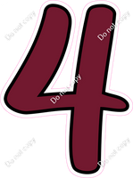 CUL 23.5" Individuals - Flat Burgundy 4