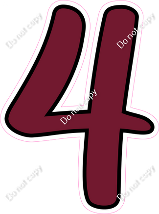 CUL 23.5" Individuals - Flat Burgundy 4