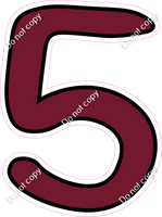 CUL 23.5" Individuals - Flat Burgundy 5