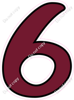 CUL 23.5" Individuals - Flat Burgundy 6