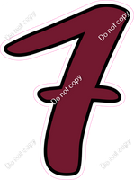 CUL 23.5" Individuals - Flat Burgundy 7