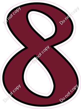 CUL 23.5" Individuals - Flat Burgundy 8