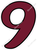 CUL 23.5" Individuals - Flat Burgundy 9