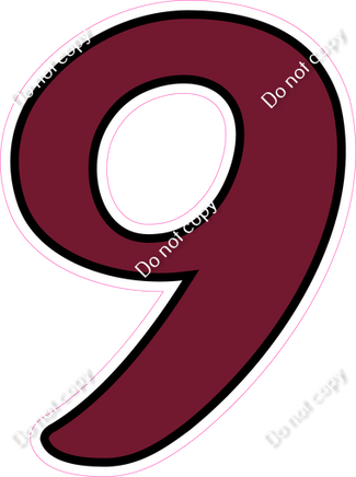 CUL 23.5" Individuals - Flat Burgundy 9