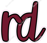 CUL 23.5" Individuals - Flat Burgundy RD