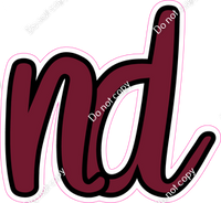 CUL 23.5" Individuals - Flat Burgundy ND