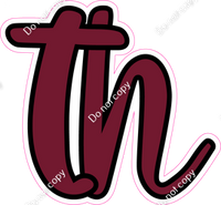 CUL 23.5" Individuals - Flat Burgundy TH